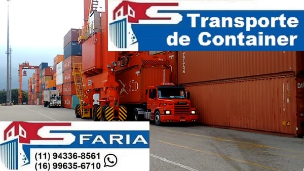 Transporte de container em Cubatão